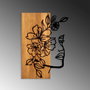 Wallity Woman Floral Face - 372 Escultura de pared de madera y metal